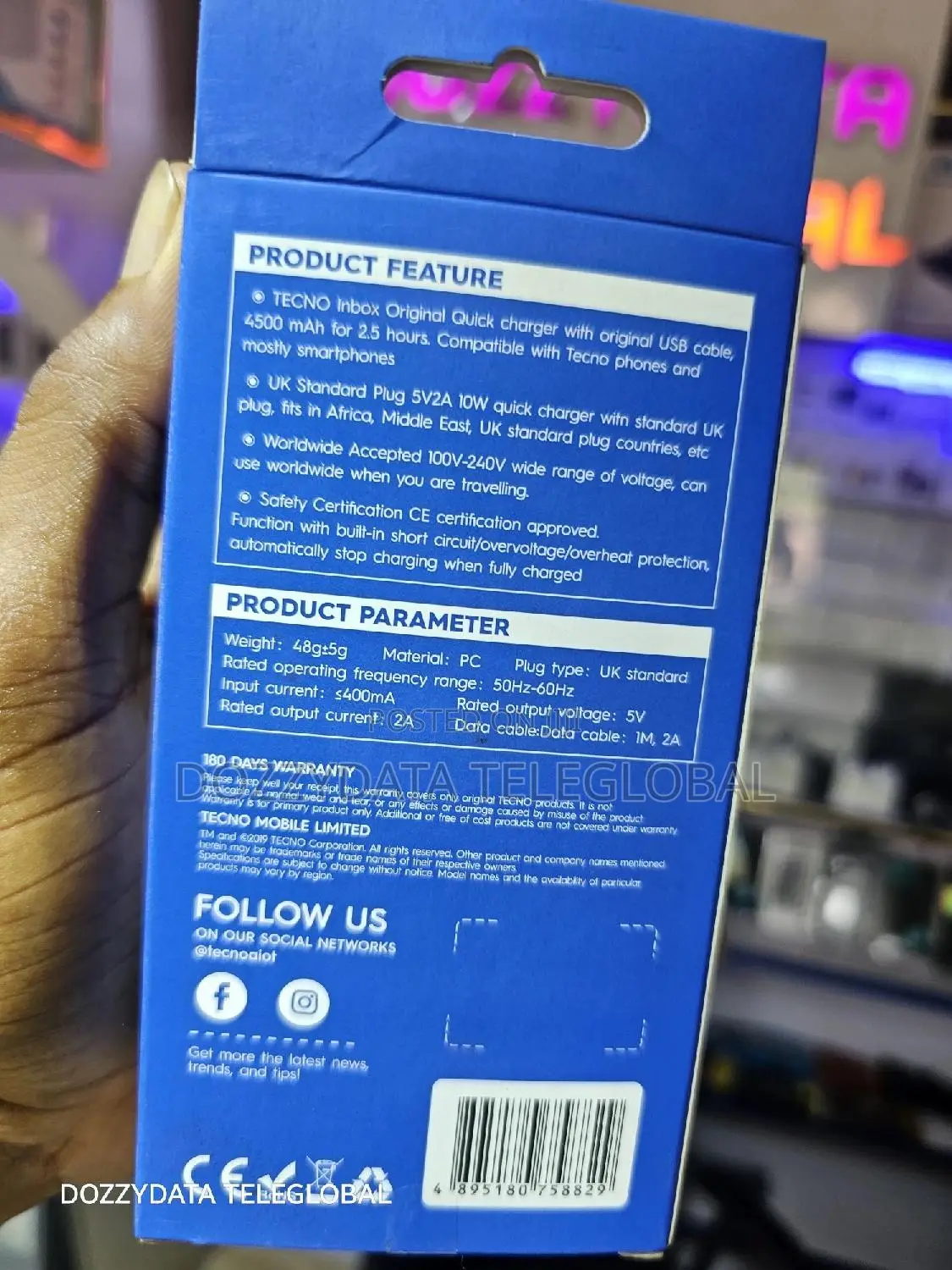 Tecno 10w Followcome Charger With Micro Usb Cable
