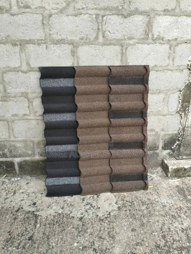 Dark Brown With Ight Brown Patch Bond Stone Coated Roof Tile