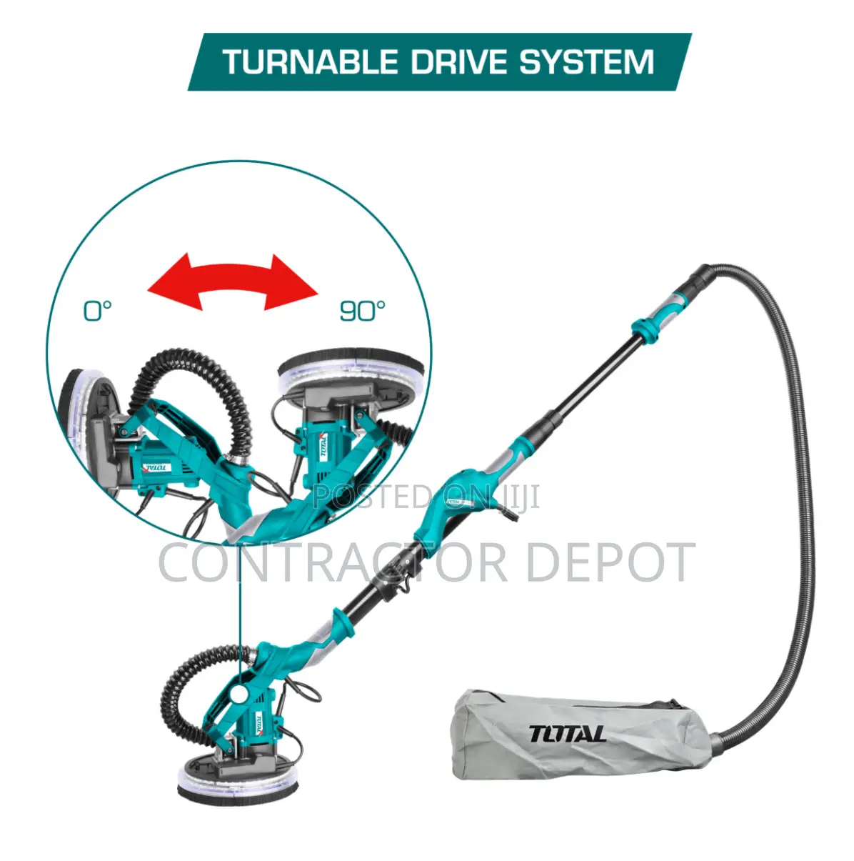Toolstotal 1050W Drywall Sander With 13pcs Accessories TWS10