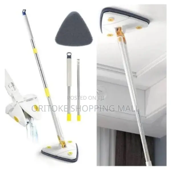 360 Degree Adjustable Triangle Cleaning Mop- White