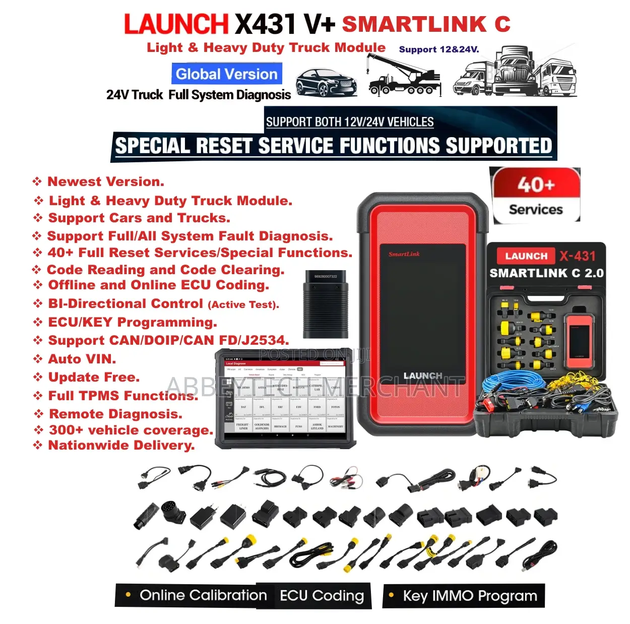 Launch X431 V+ Obdii 2 Cars Trucks Scanner Wit Smartlink