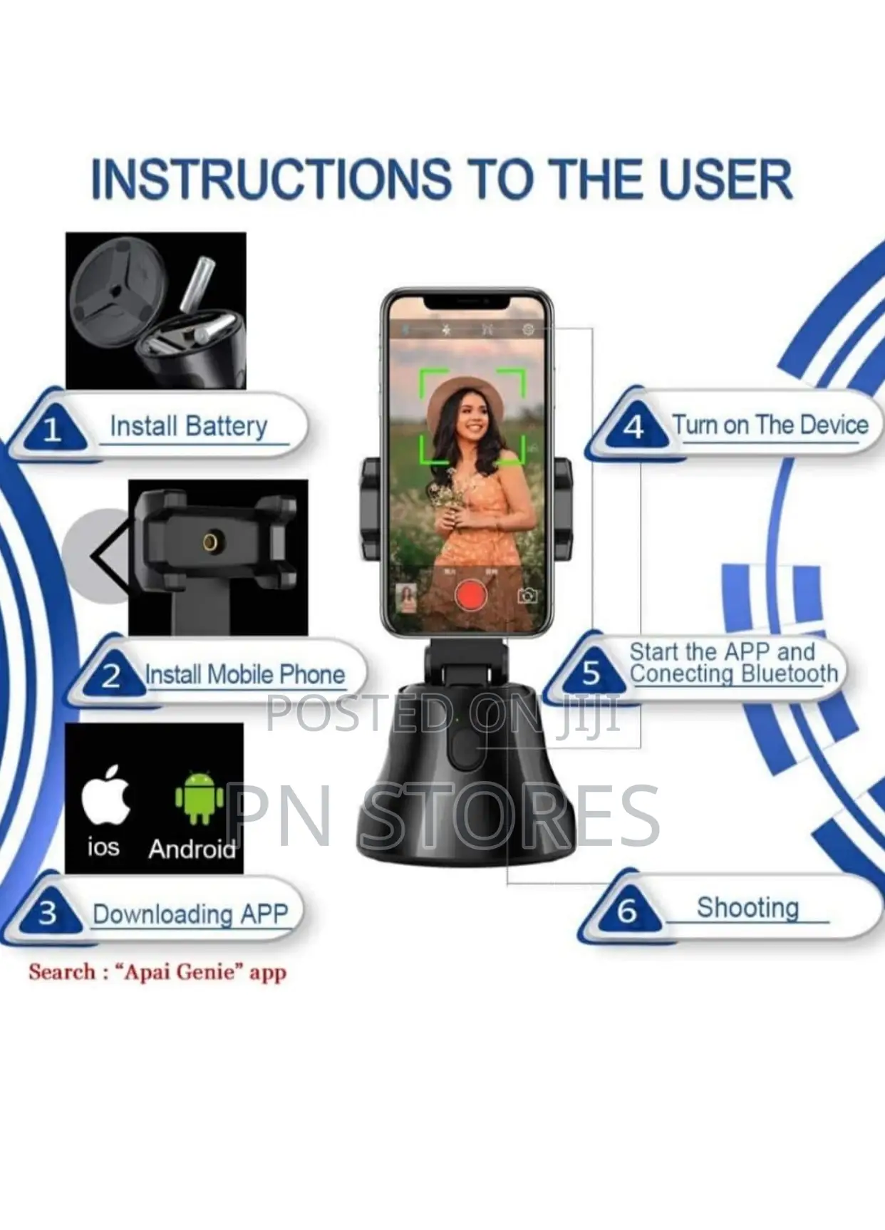 Smart Auto Rotating Robot Camera With Face Tracking Tripod
