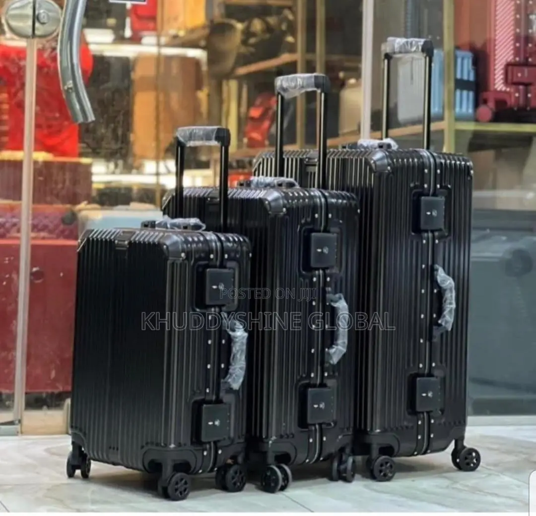 Aluminum Luggage Bags and Traveling 3 Sets Box