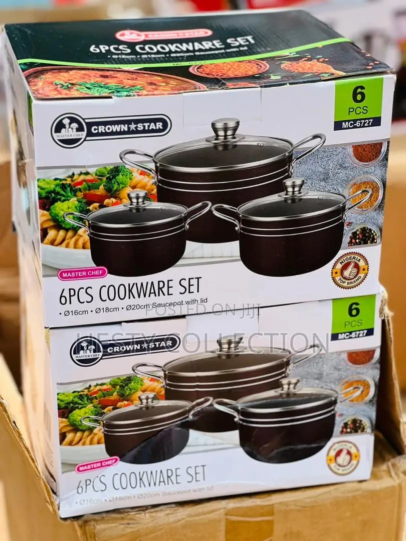 6pieces Masterchef Nonstick Pot 16cm, 18cm 20cm