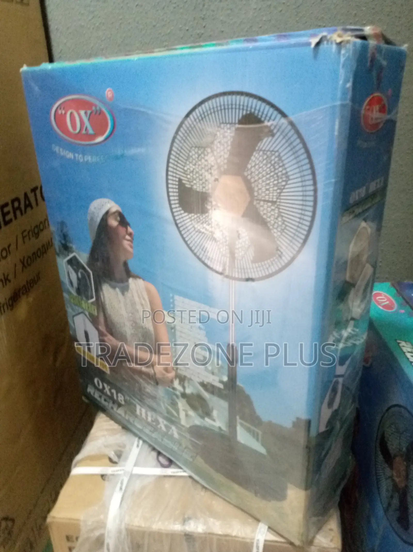 Brand New Ox 18'' Hexa Rechargeable Fan