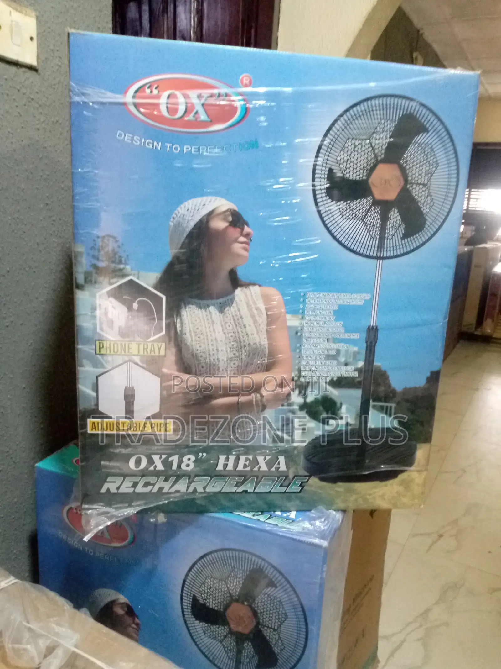 Original Hexa 18'' Rechargeable Standing Fan