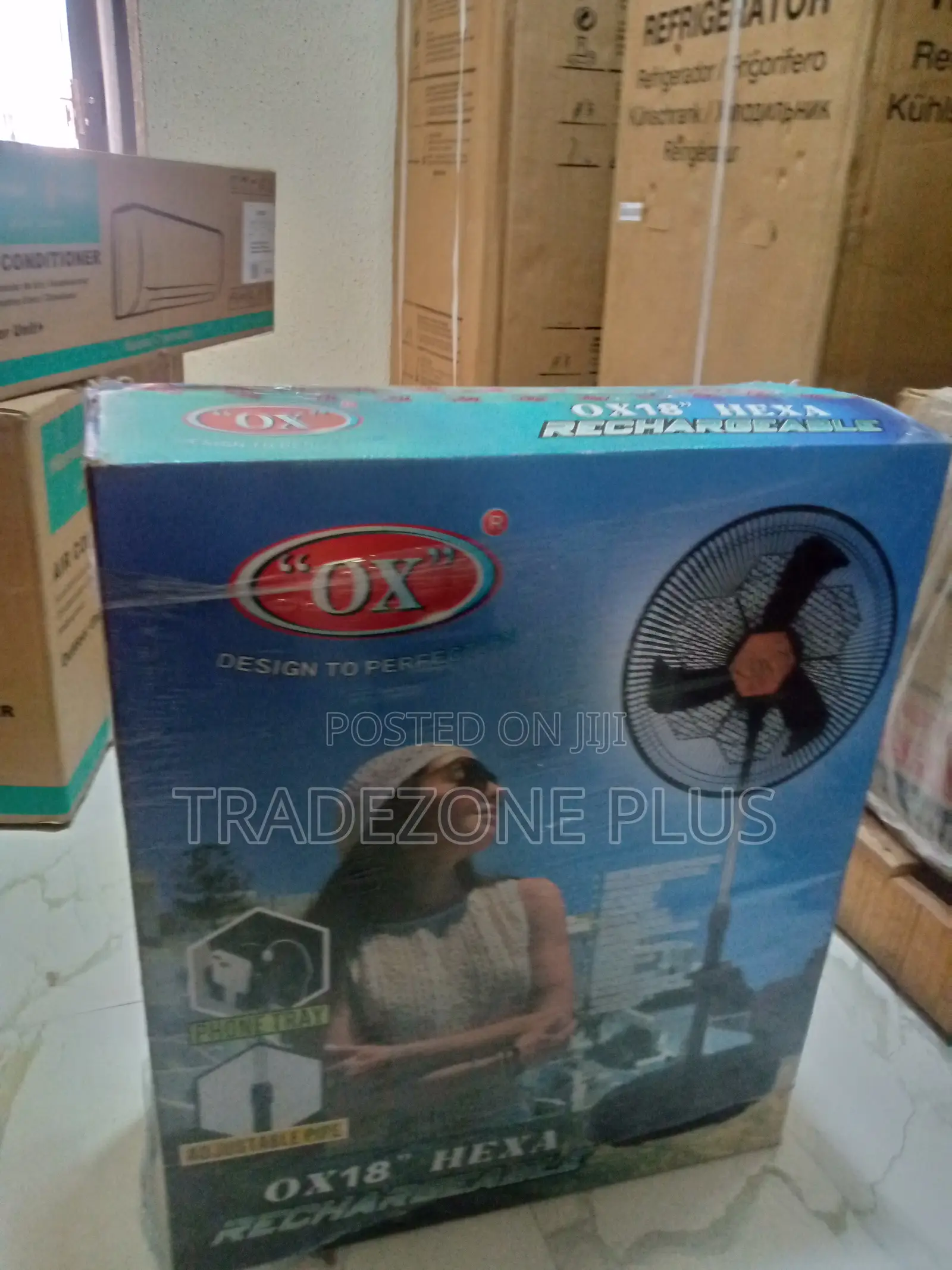 18'' Hexa Rechargeable Standing Fan(Quality Brand-New)