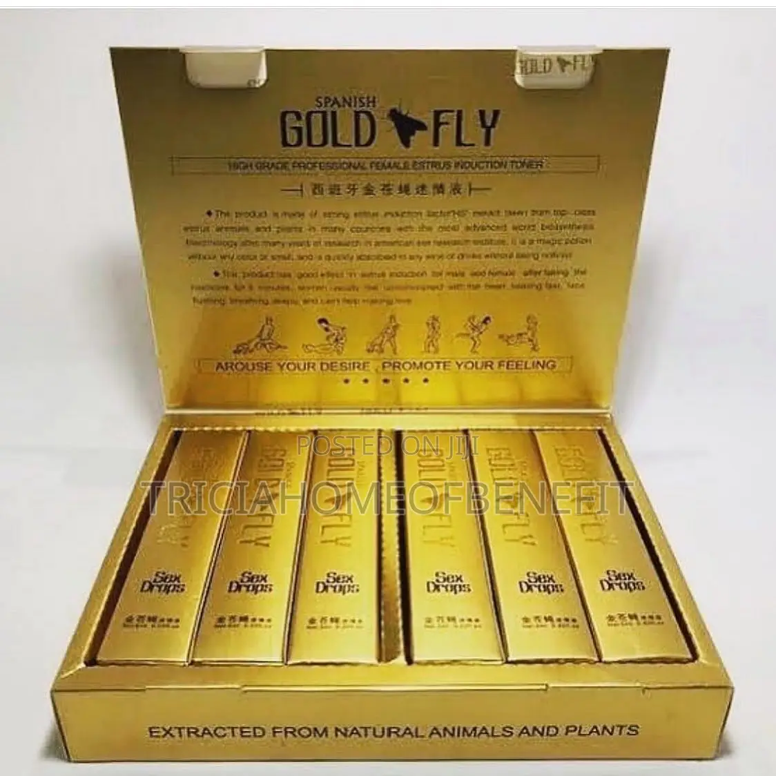Full Box Spanish Gold Fly Drink (12 Sachets Inside)