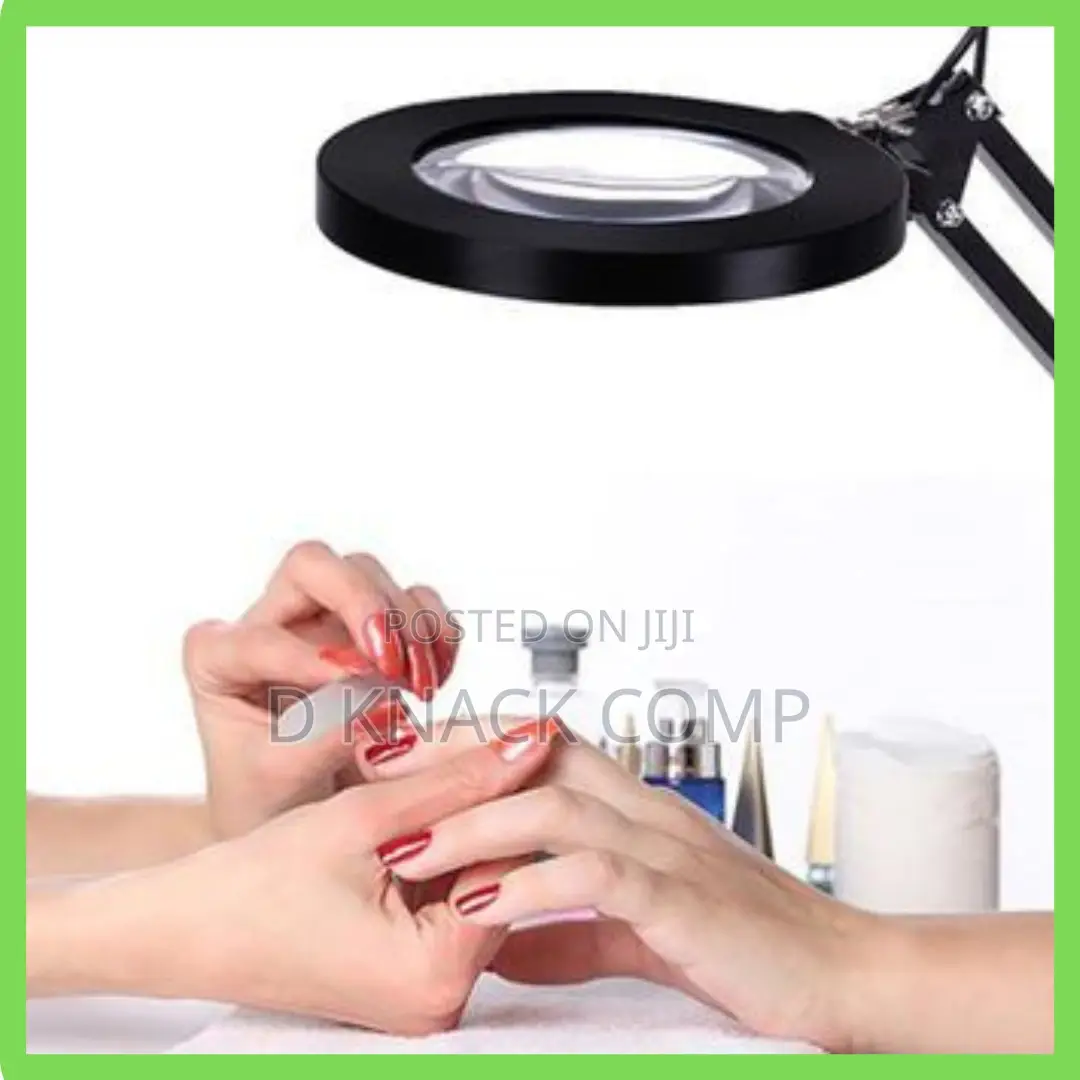 LED Adjustable Magnifier Desk Light With Clamp-8x