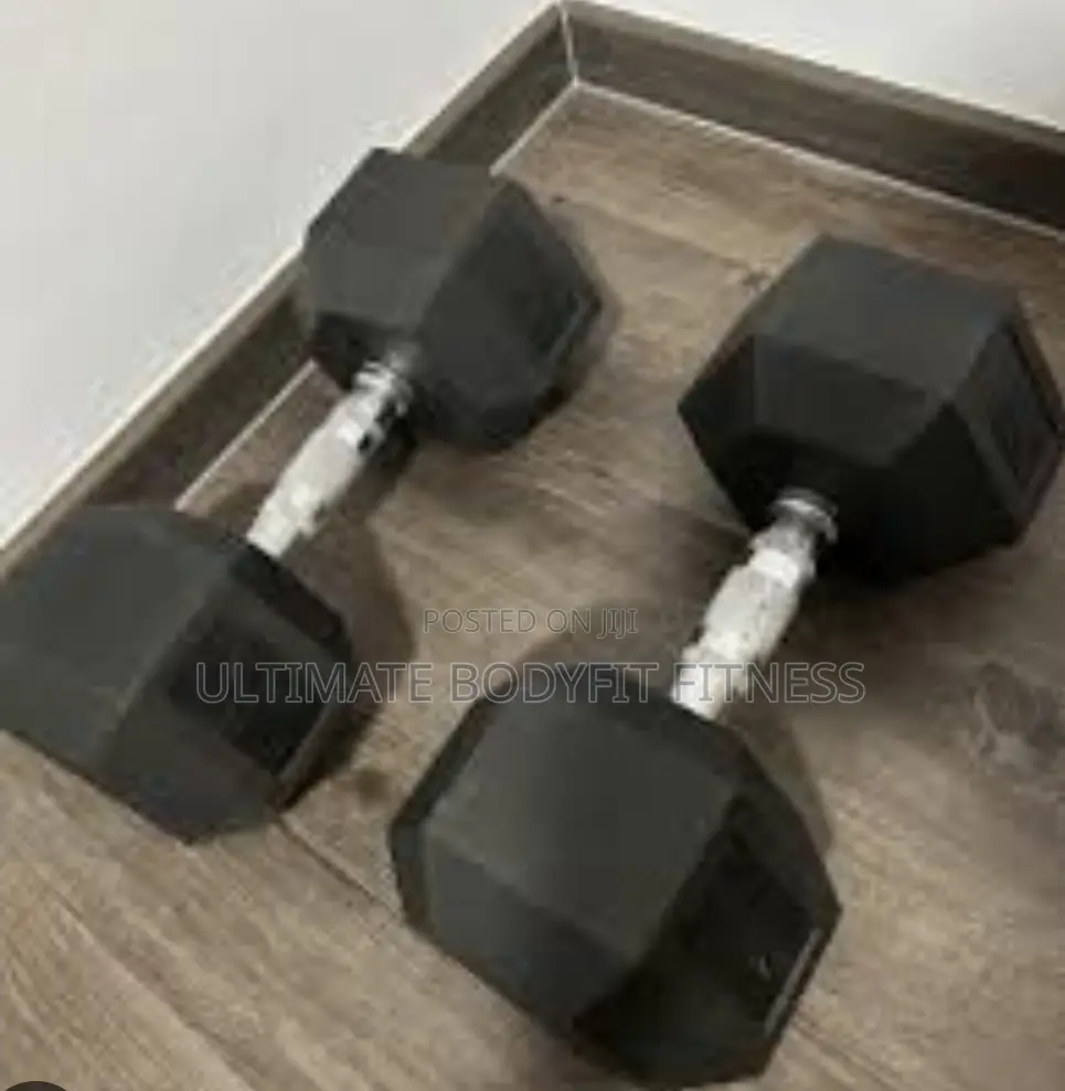 Brand New Pair 25kg Hexgon Dumbbell
