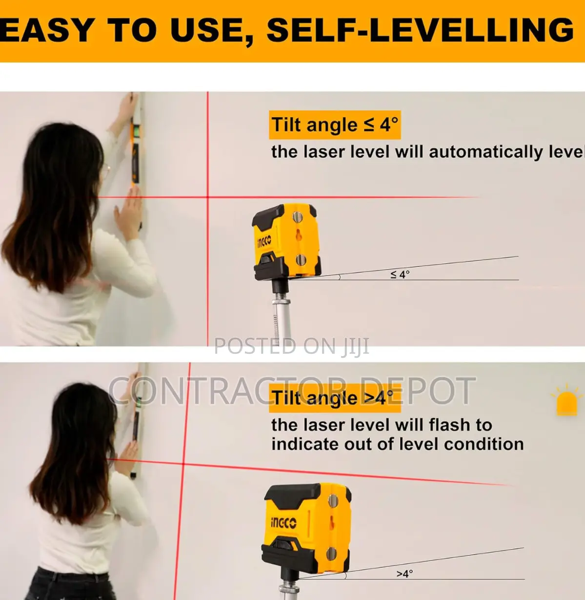 50 Feet Laser Level Self-Leveling Horizontal and Vertical