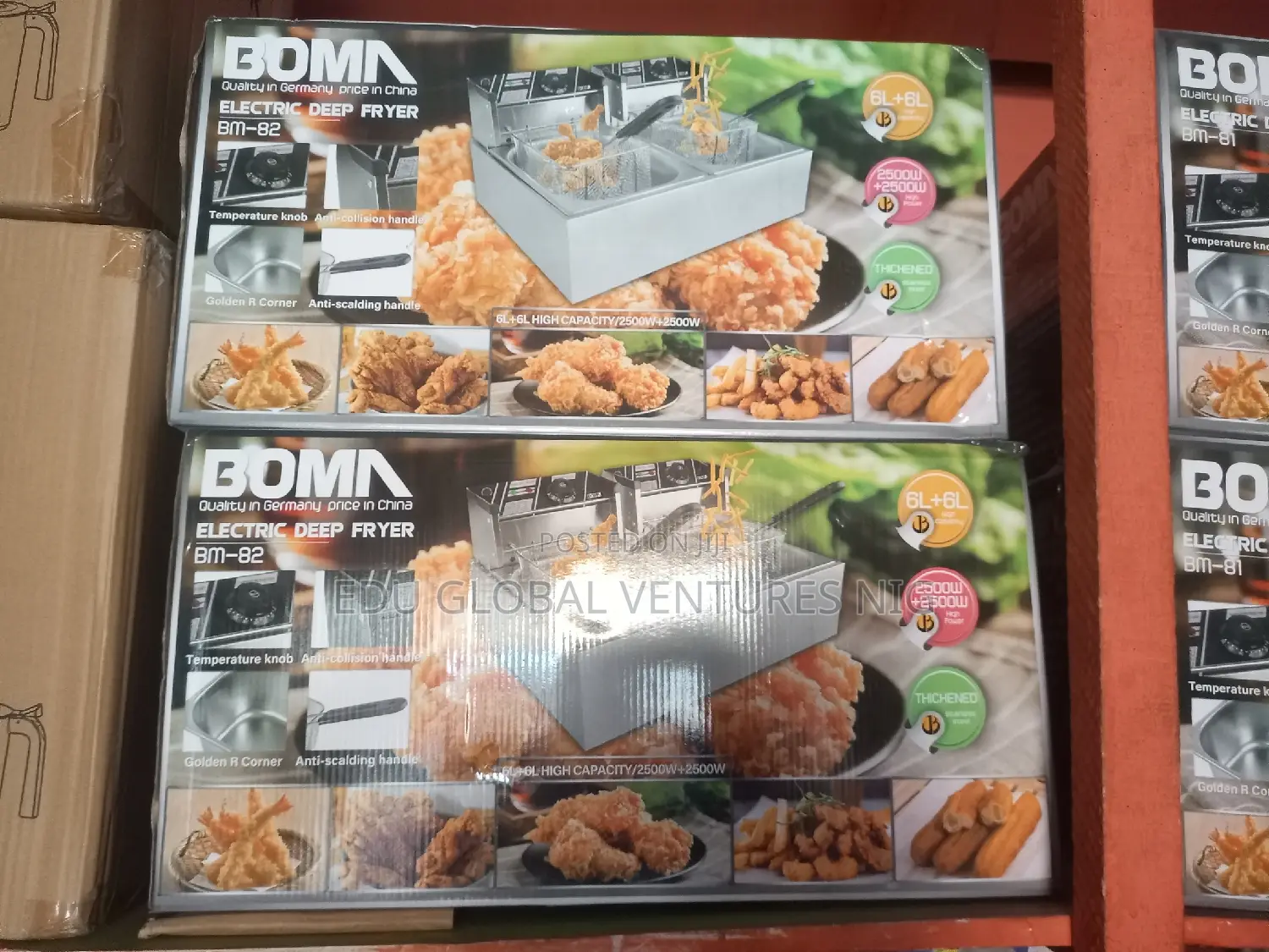 BOMA Electric Double Deep Fryer 12litres. 5000watts.