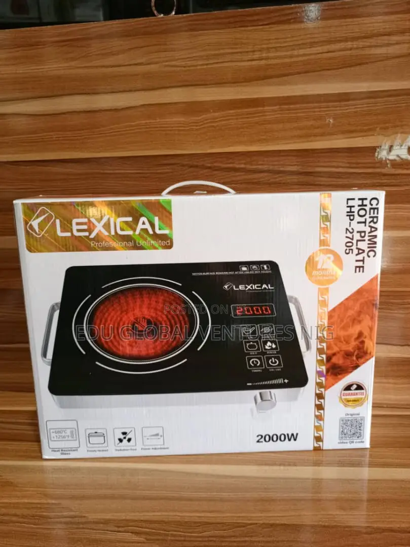 Lexical Ceramic Hot Plate (Single Burner) 2000watts.