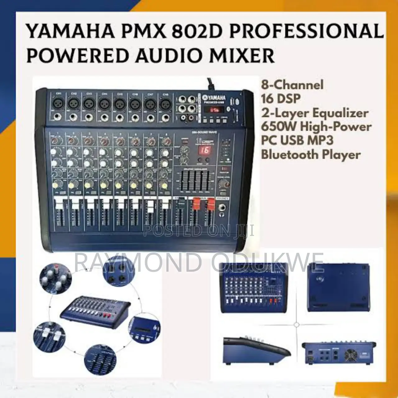 Professional 8channels Powered Mixer With Bluetooth