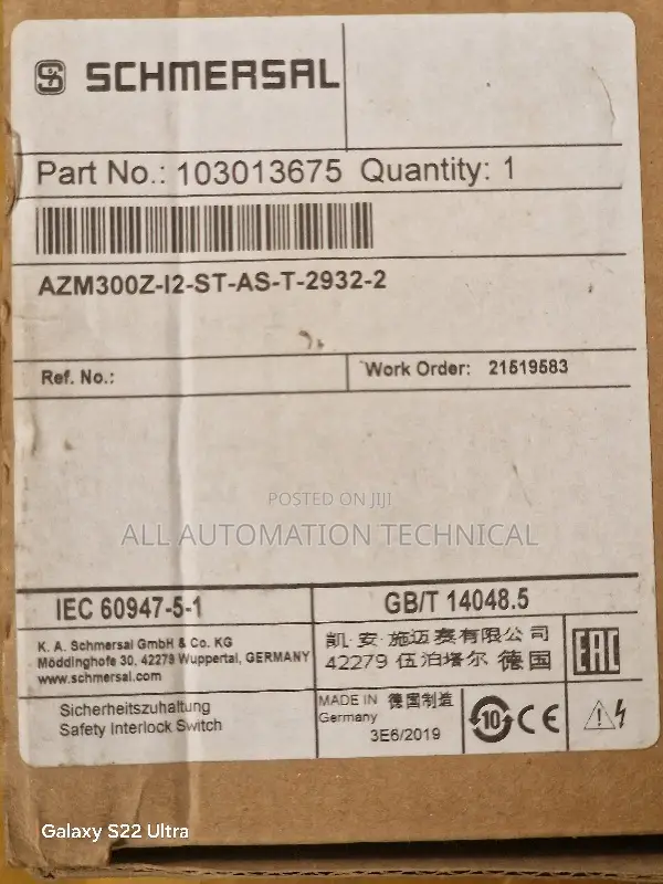 Schmersal Azm300z-I2-St-as-T-2932-2 Switch