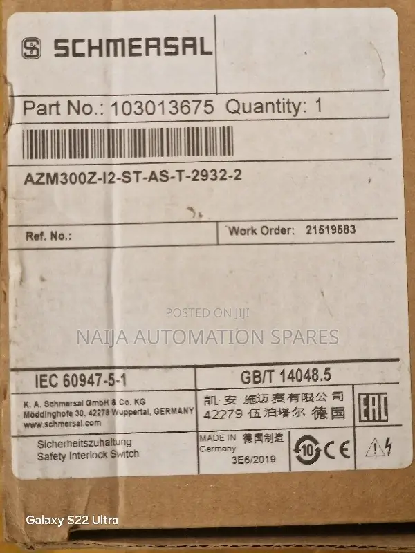 Schmersal Azm300z-I2-St-as-T-2932-2 Switch