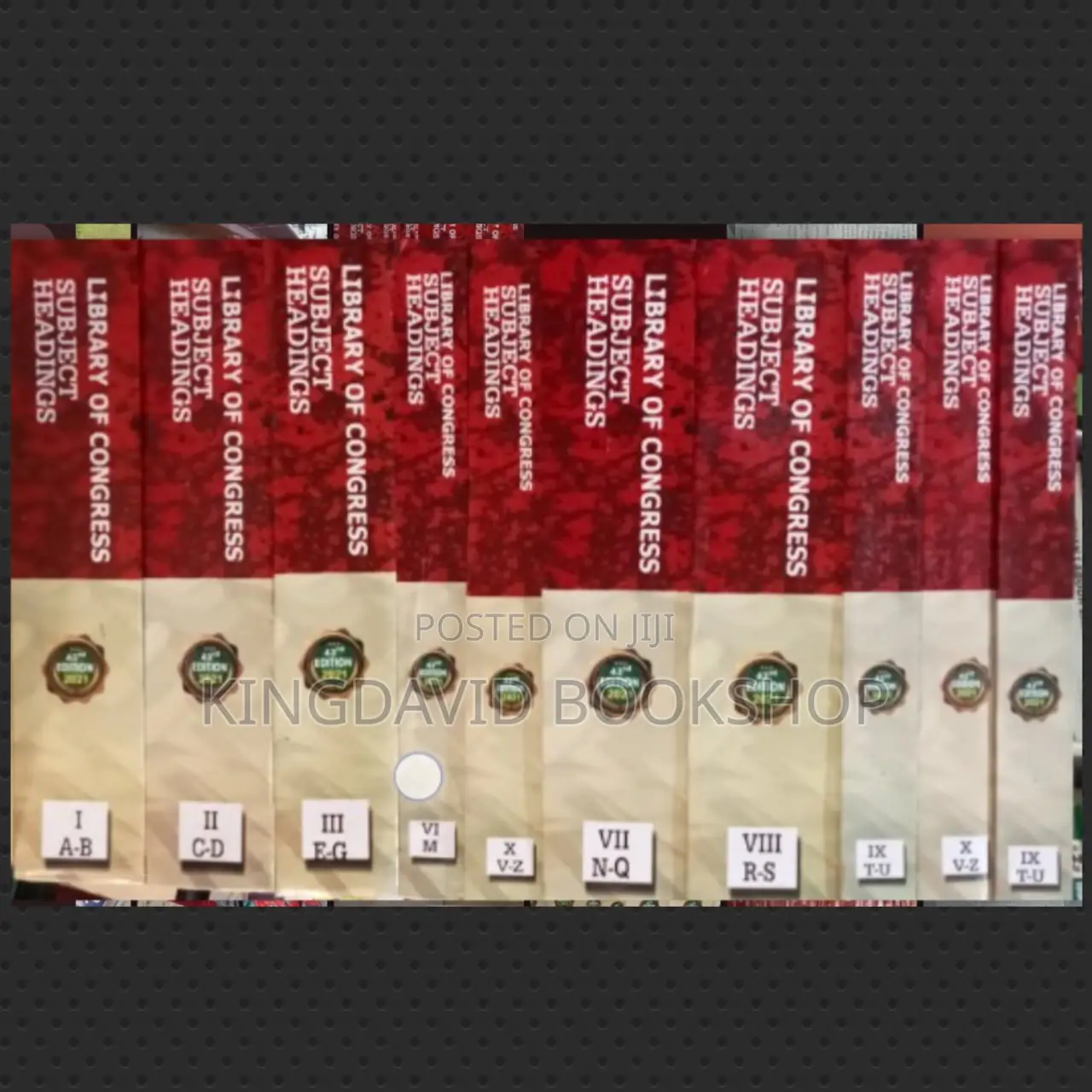 Librry of Congress Subject Headings 10 Volumes