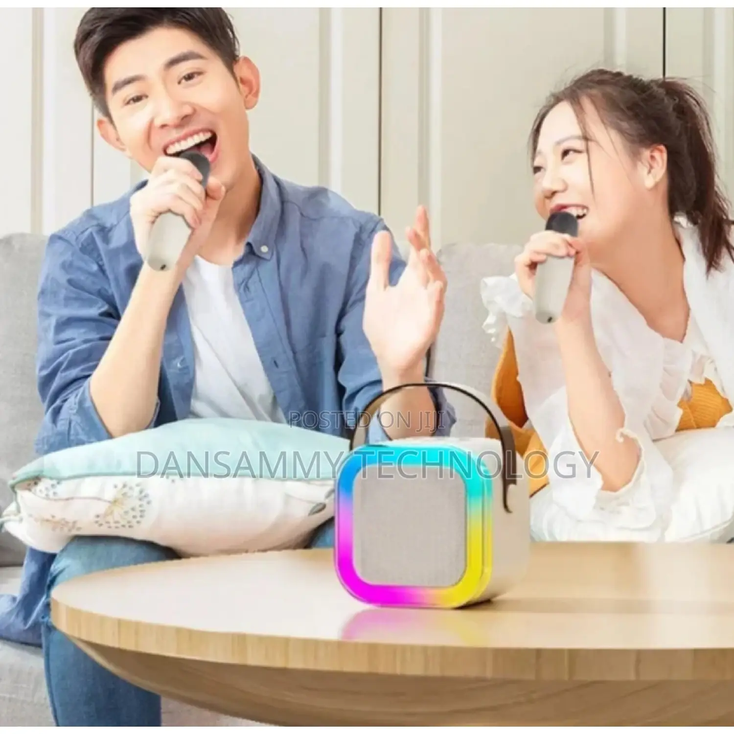 Karaoke Portable Speaker With 2 Wireless Microphone
