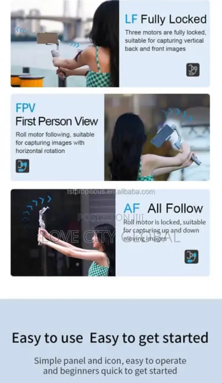 L7cpro Plus 3-Axis Foldable 3600 Ai Sensor Phone Stabilizer