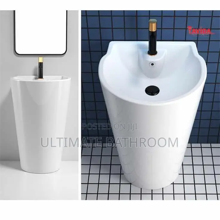 Round Pedestal Basin White