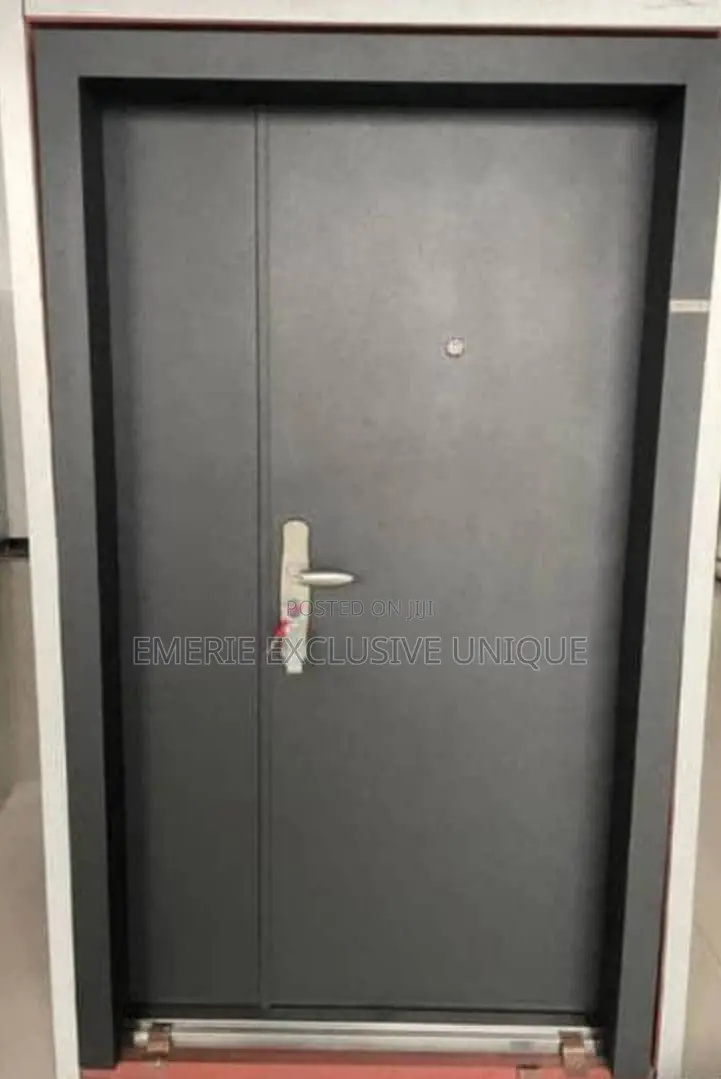 Black Security Steel Door 4ft