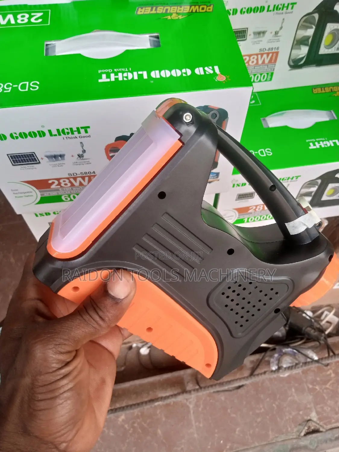 Solar Rechargeable Power Station Torch