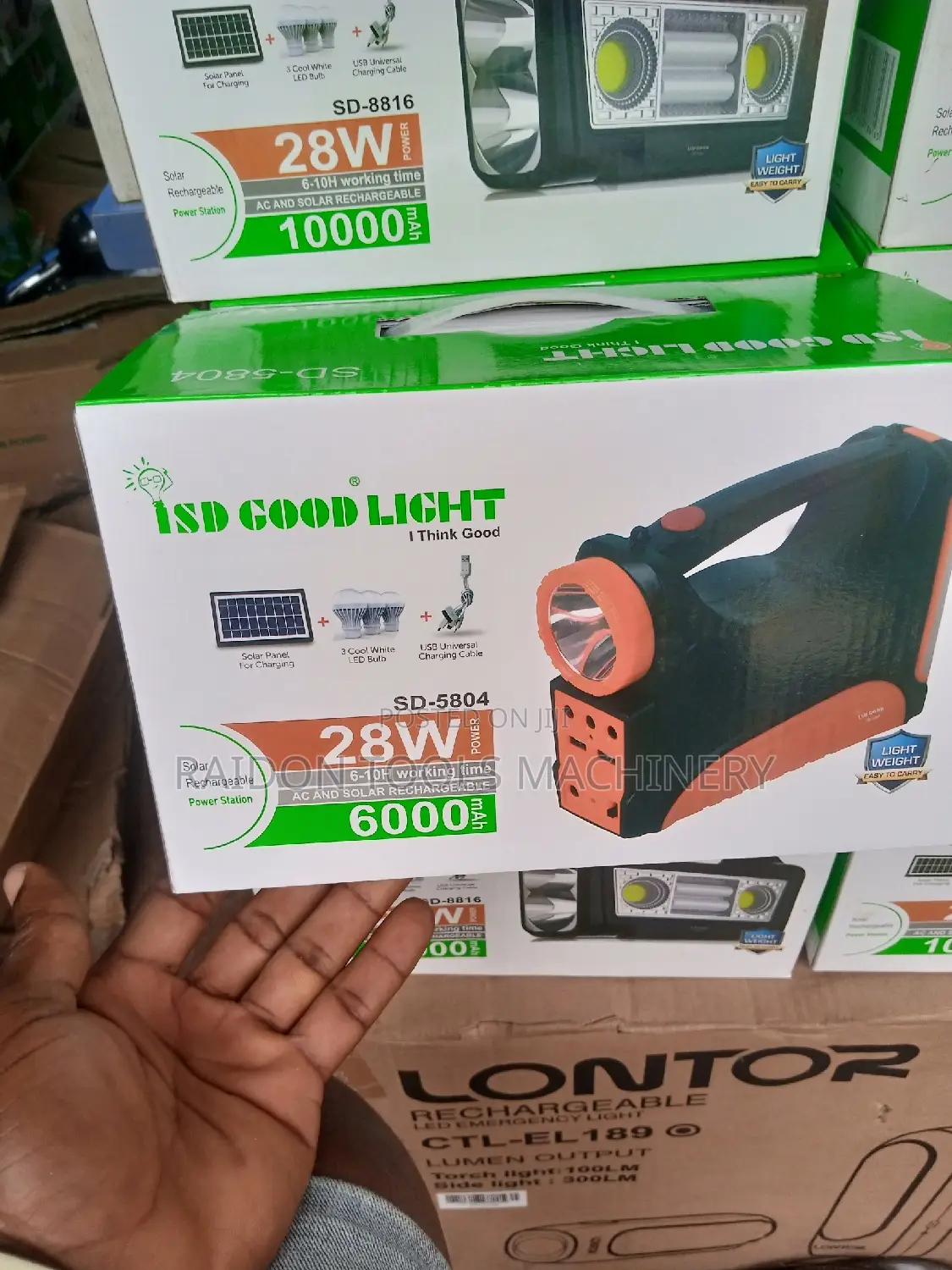Solar Rechargeable Power Station Torch