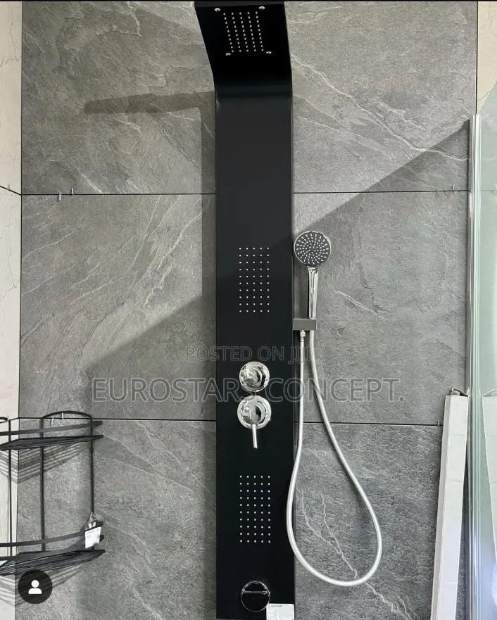 Black Shower Panel
