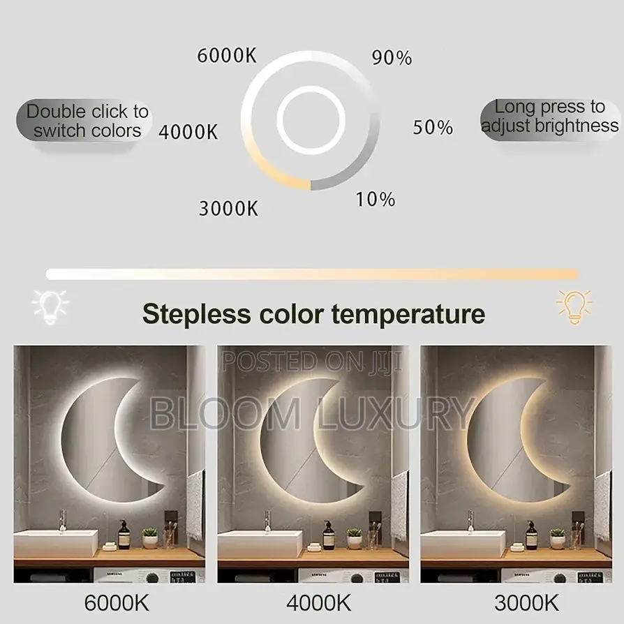 Moon Design LED Mirror 3 Color