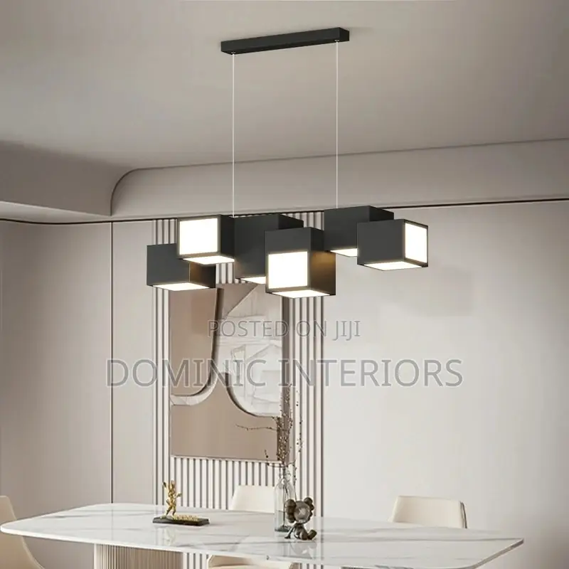 Black Square Design Hanging Chandelier