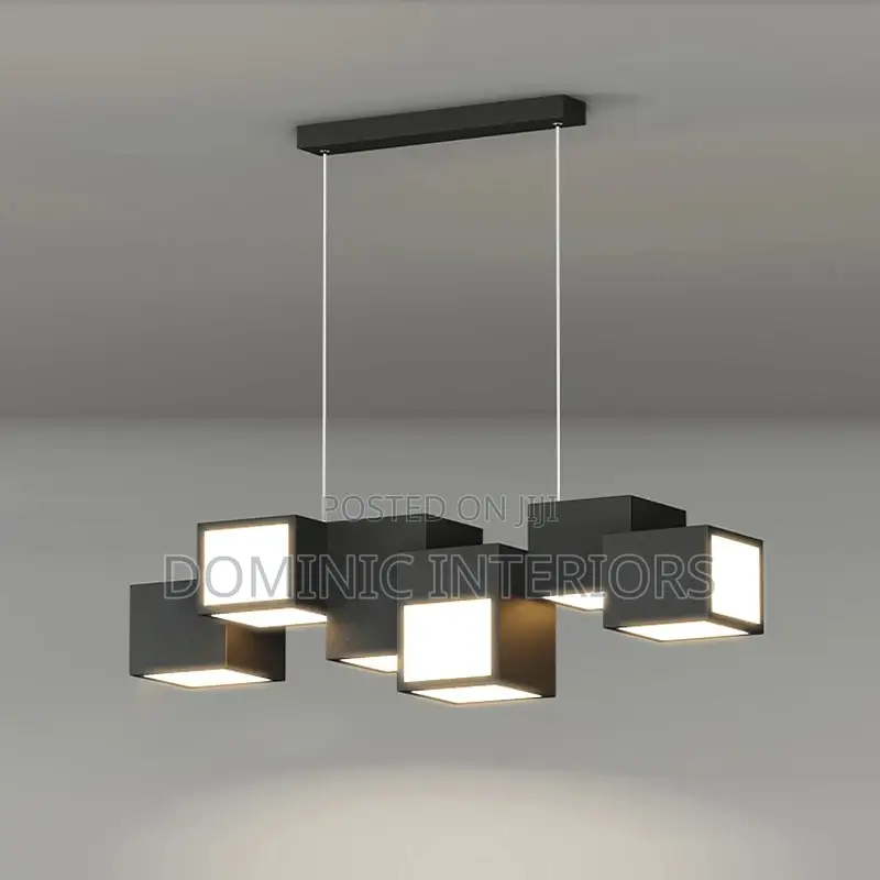 Black Square Design Hanging Chandelier