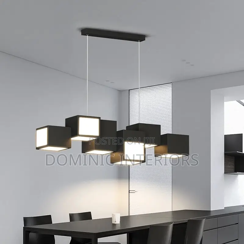 Black Square Design Hanging Chandelier