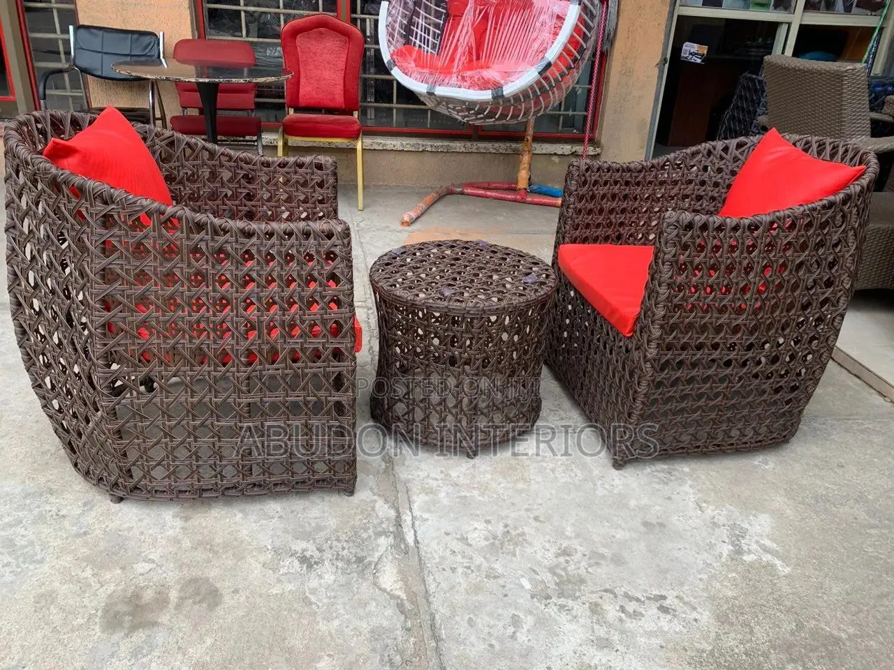 Brown 2 in 1 Rattan Chair