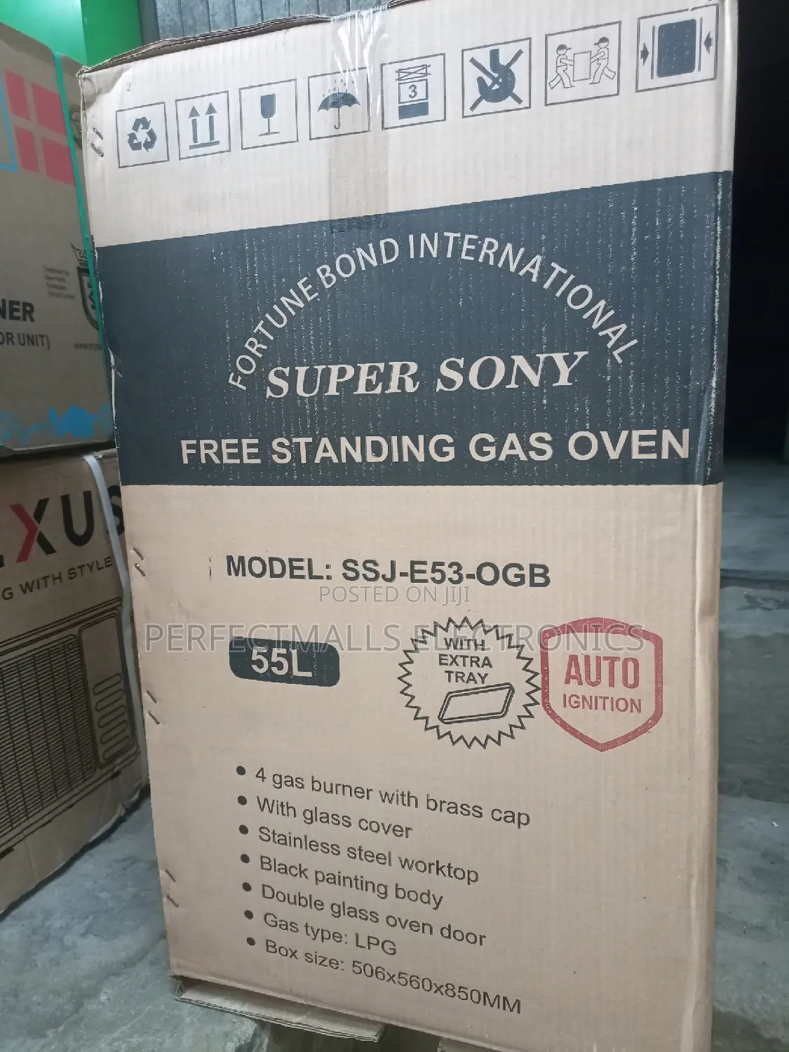 50*50cm Automatic Ignite 4 Burner Gas Cooker With Oven And