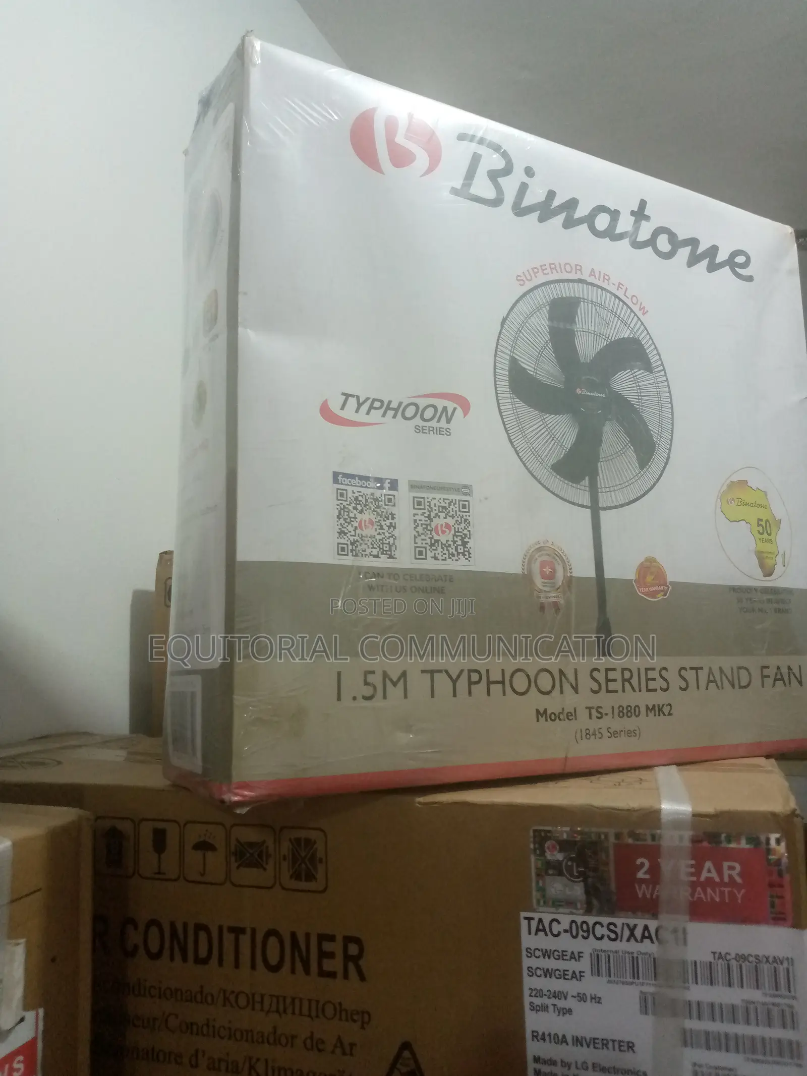 Banitone 18'' Industral Standing Fan Black