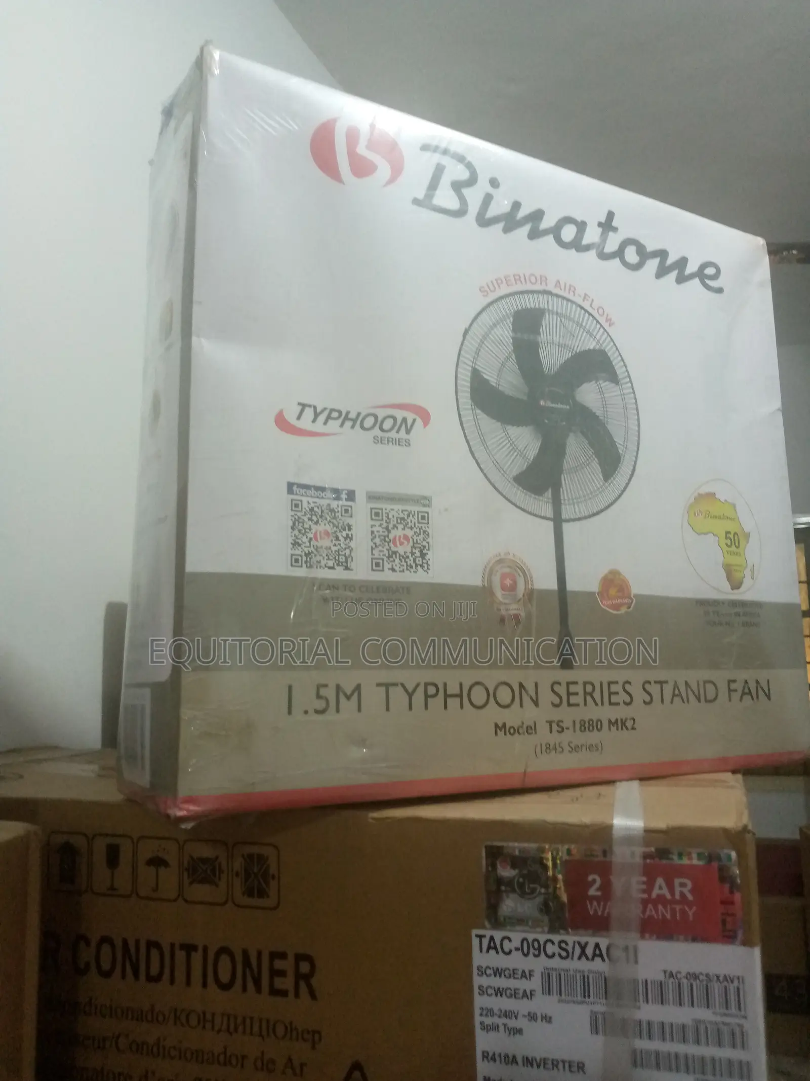 Banitone 18'' Industral Standing Fan Black
