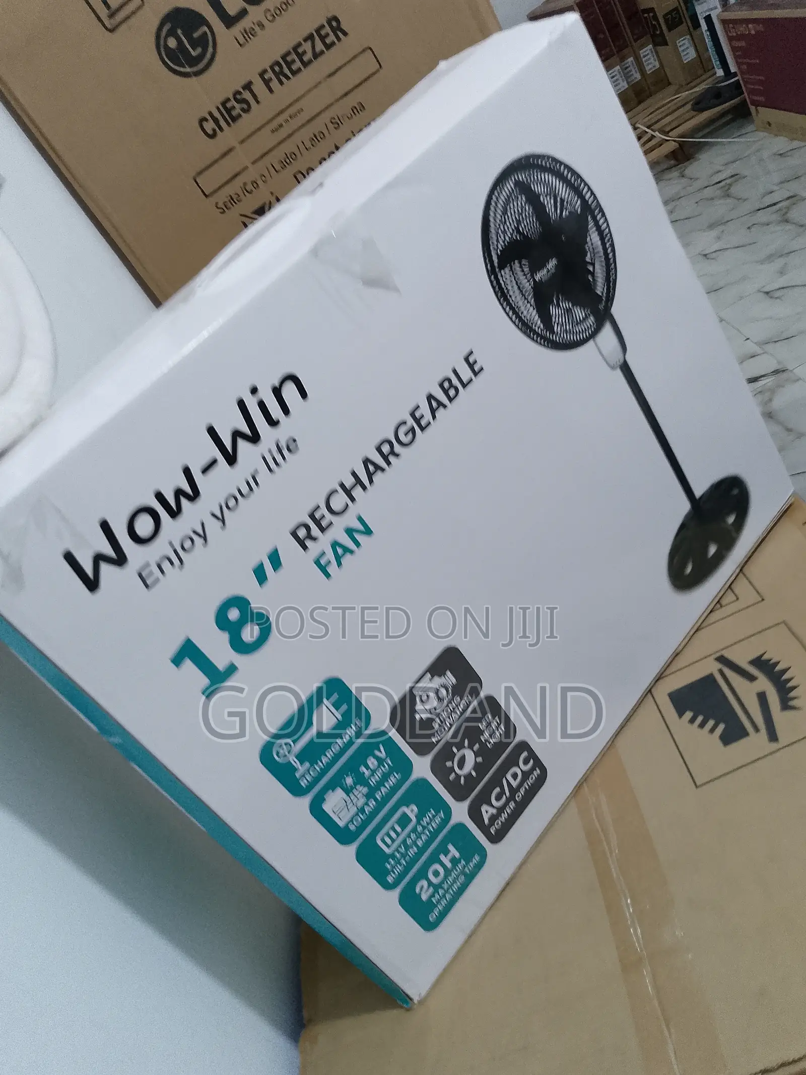 17.2" Wow-Win Rechargeable Fan(Best Quality)