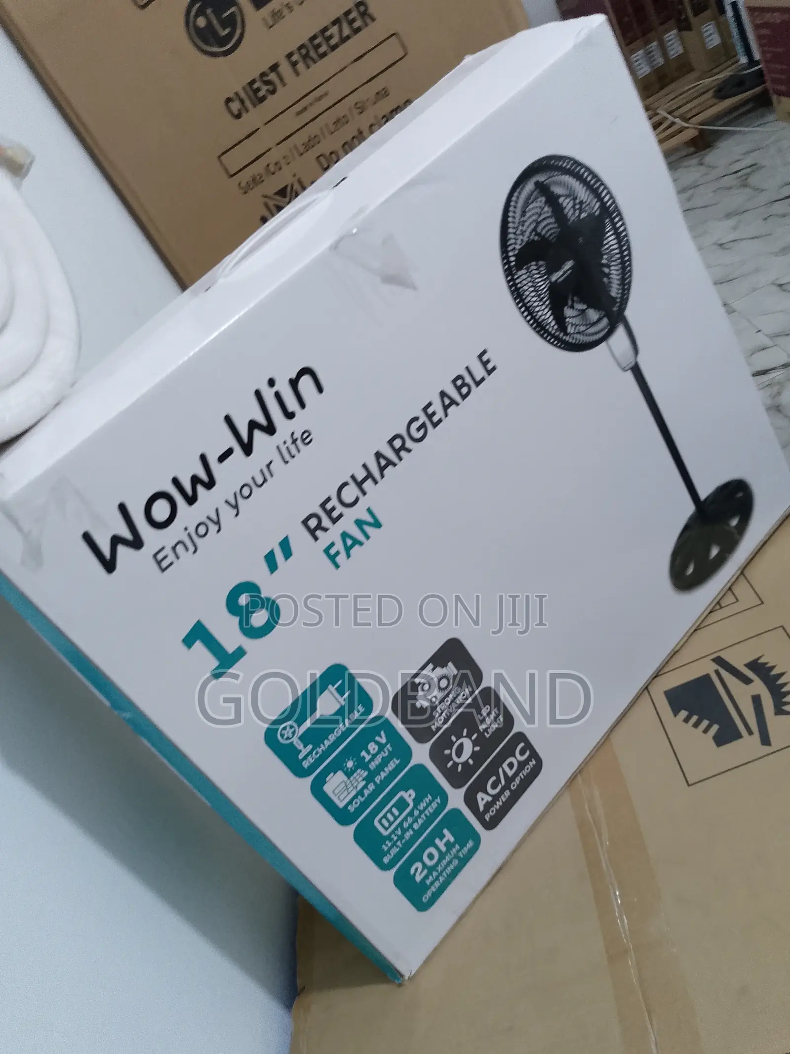 17.2- Inches Wow-Win Rechargeable Fan