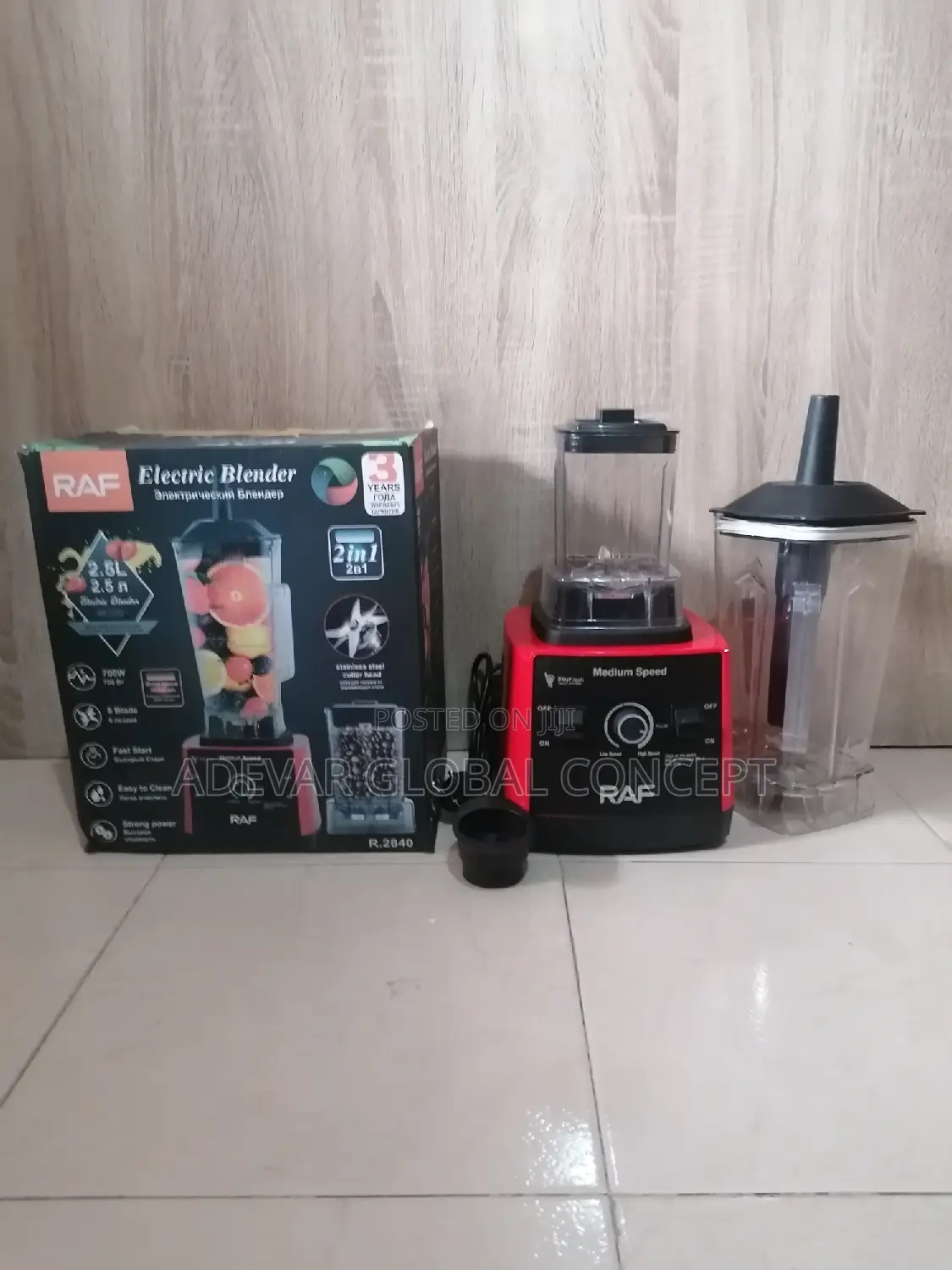 RAF 2 in 1 Electric Blender Grinder 700 Watts