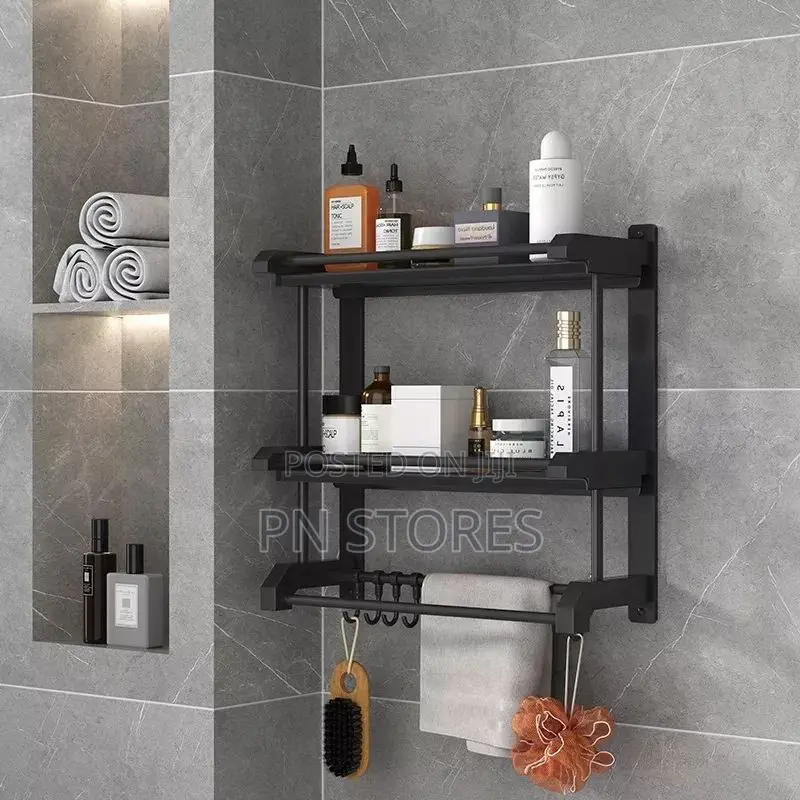 Bathroom Rack Wall-Mounted Towel Rack- Double Layer - 60cm