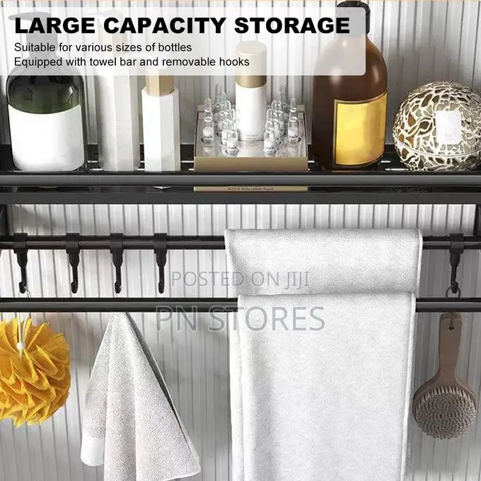 Bathroom Rack Wall-Mounted Towel Rack- Double Layer - 60cm
