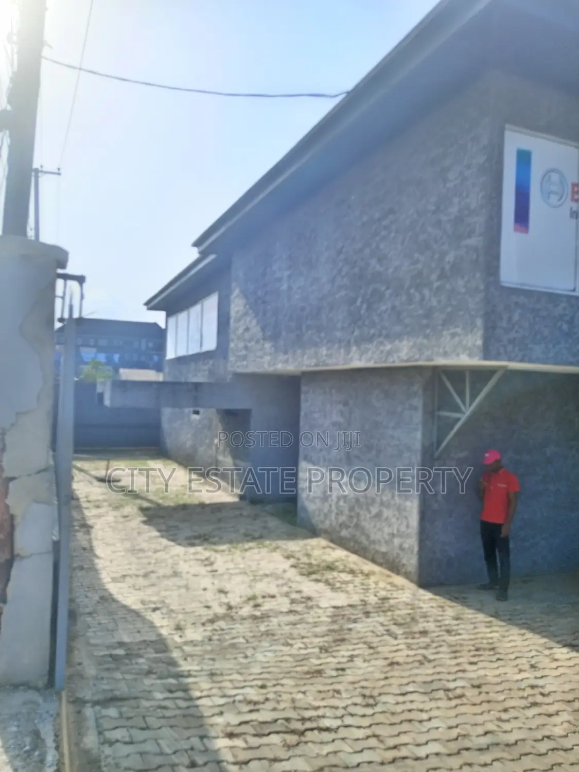 Alone in the Compound Commercial Building Complex for Lease