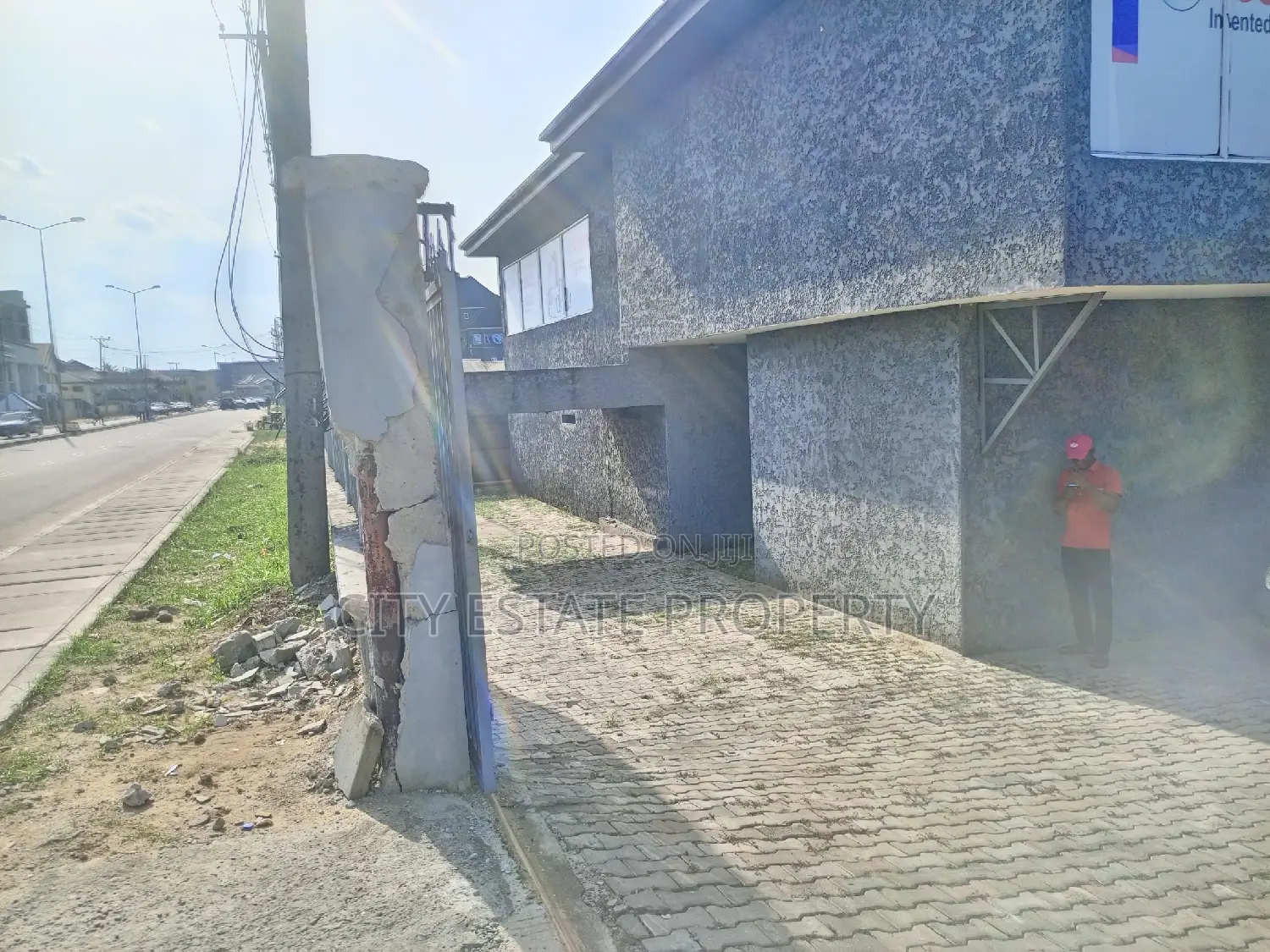 Alone in the Compound Commercial Building Complex for Lease