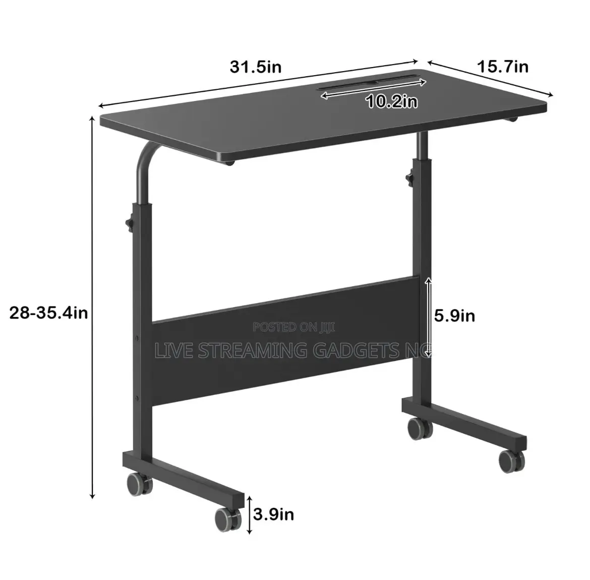 Adjustable Height Laptop or Streaming Desk 80cm