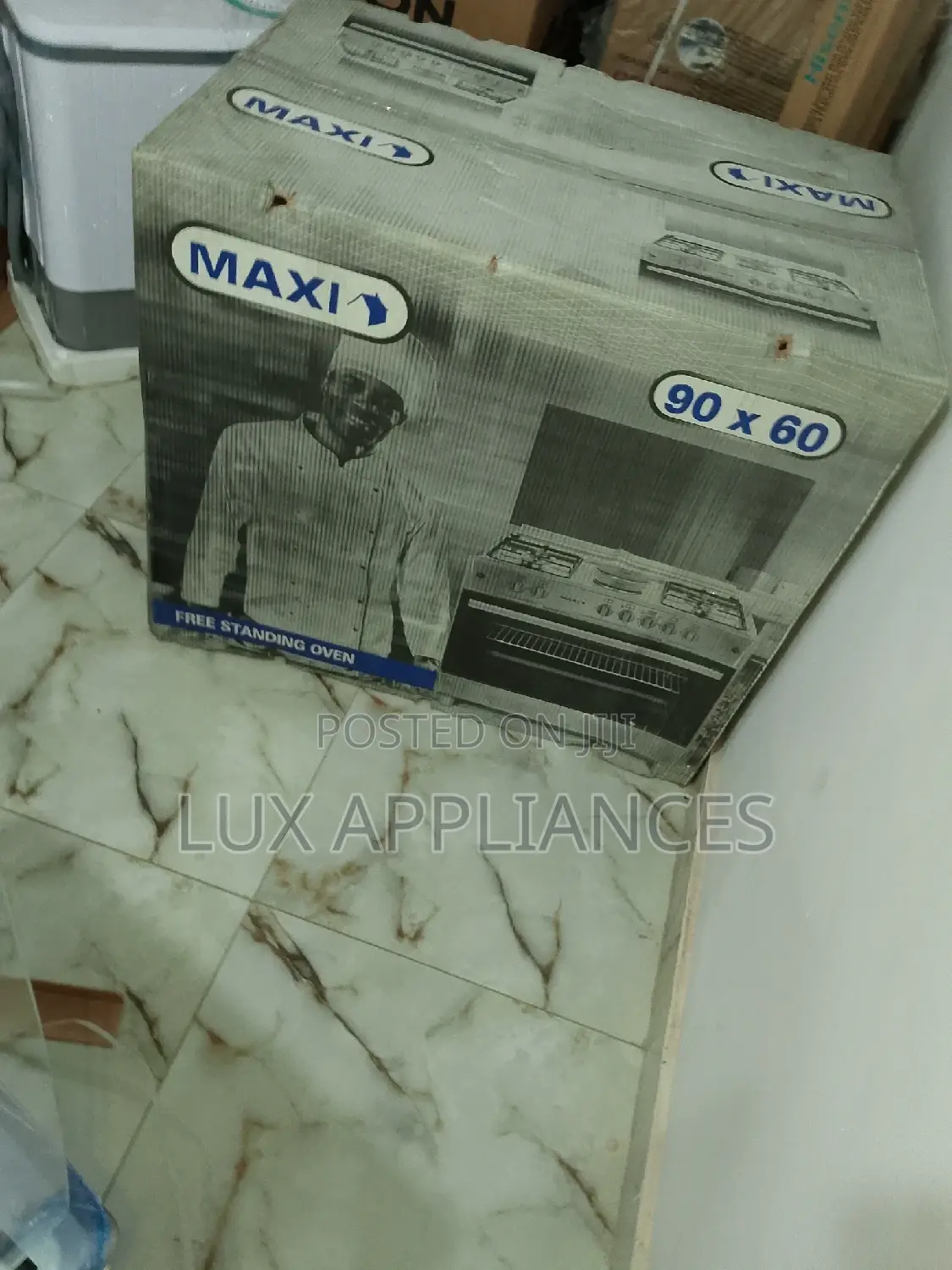 Double Oven Glass Door Maxi 4gas Cooker With Electric Plate