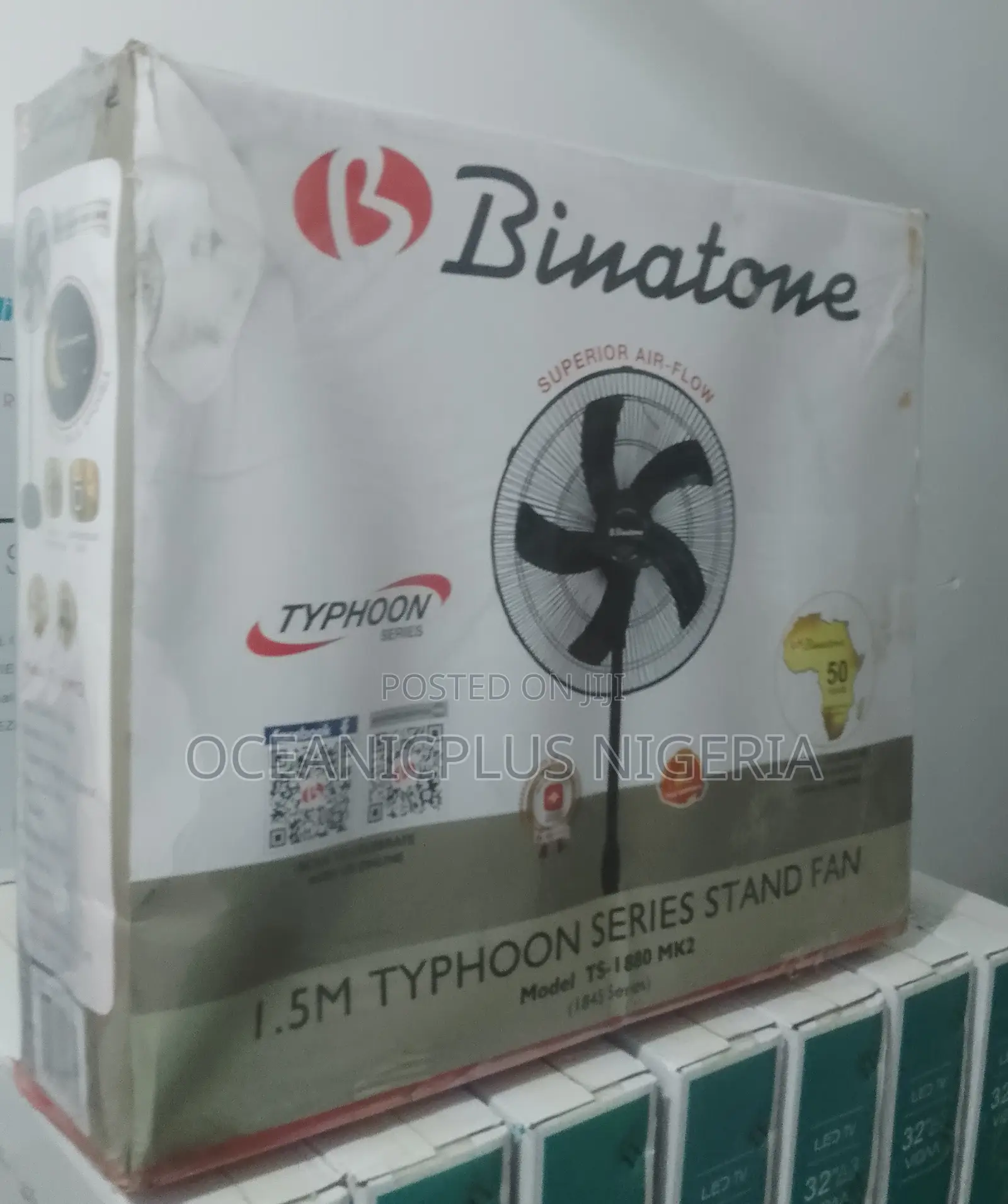 New in Ts-1880 Binatone Non-Rechargeable Standing Fan