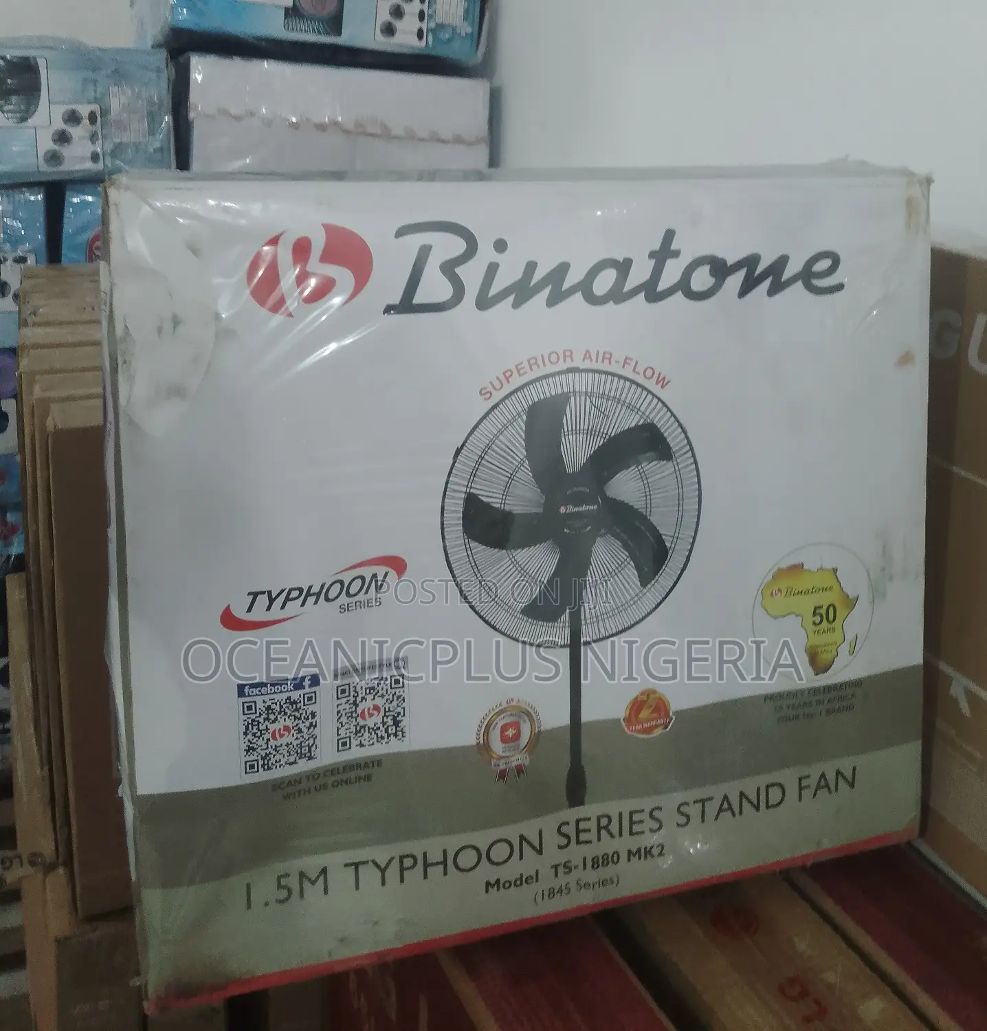 Brand New Binatone Non-Rechargeable Standing Fan