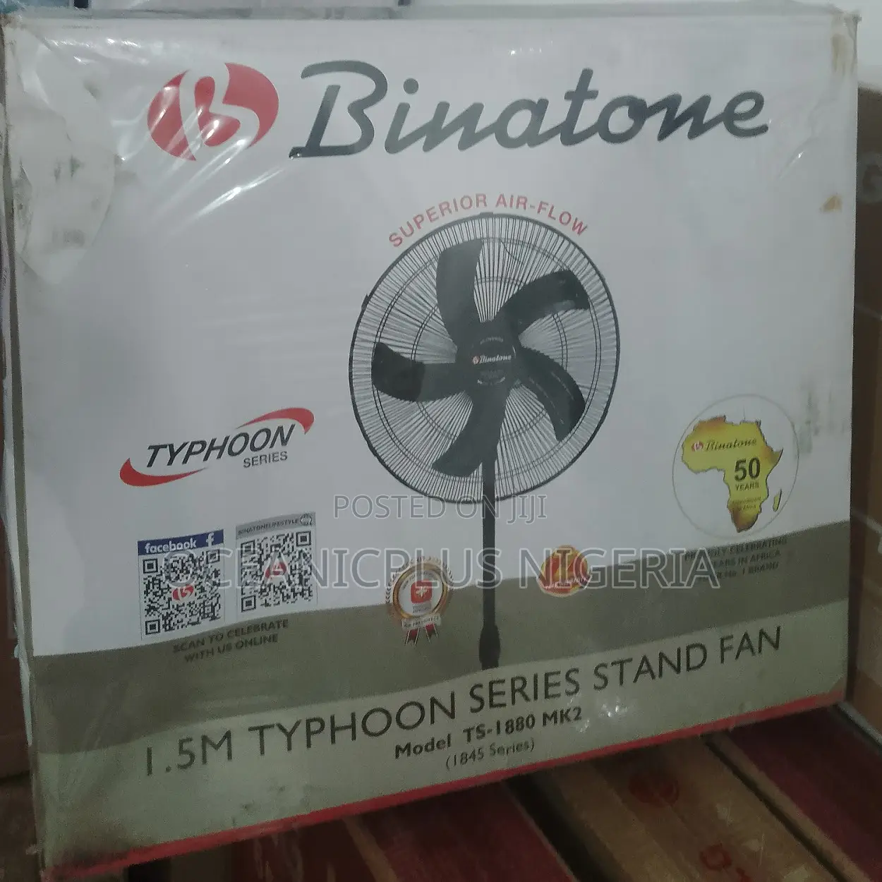 Brand New Binatone Non-Rechargeable Standing Fan