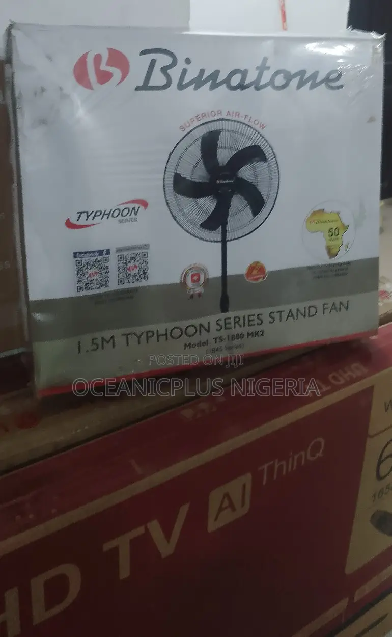 New In! Binatone Ts-1800 Non-Rechrageable Stabding Fan