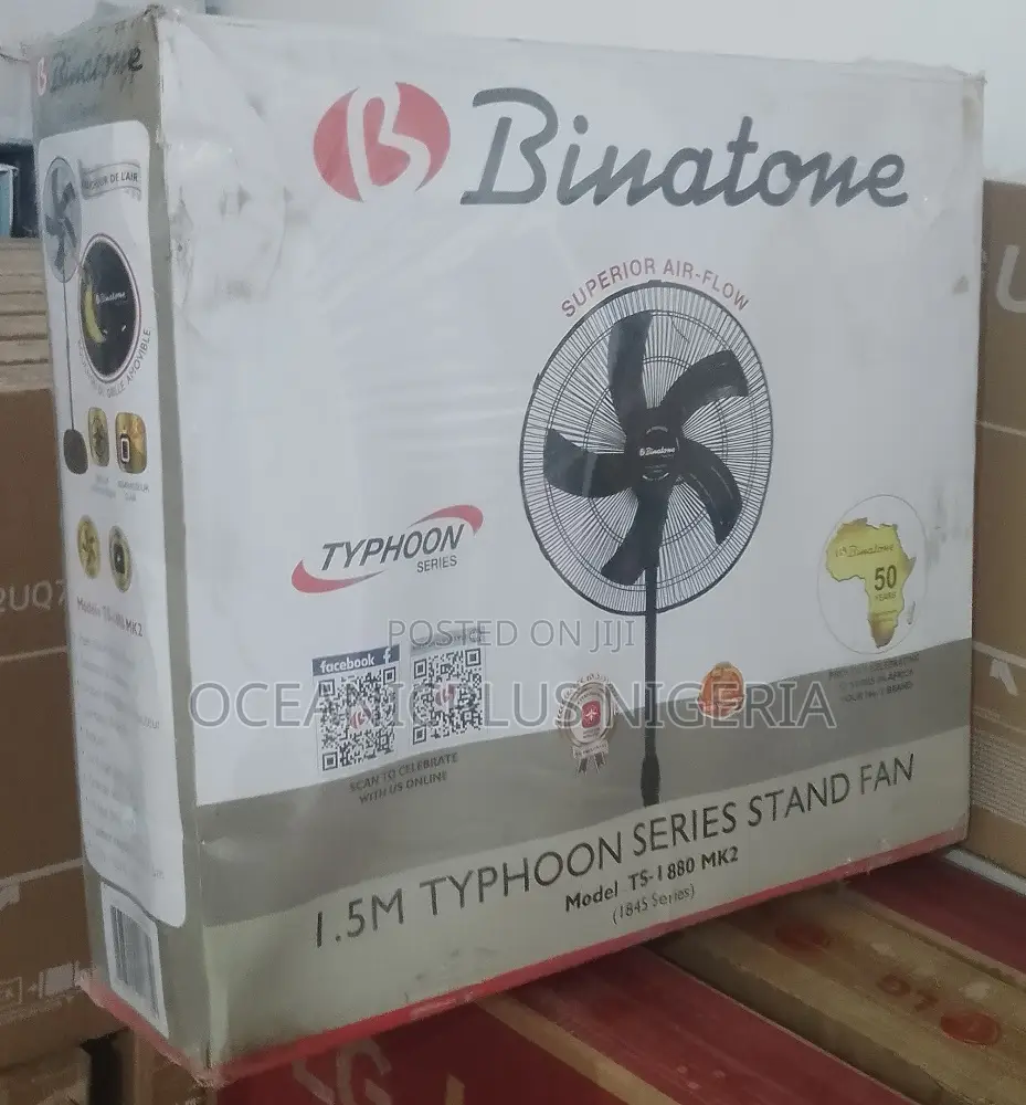 Fast Selling Binatone Ts-1880 Non-Rechargeable Standing Fan